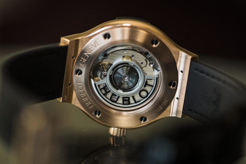 Hublot epitomises elegance with the Classic Fusion King Gold movement