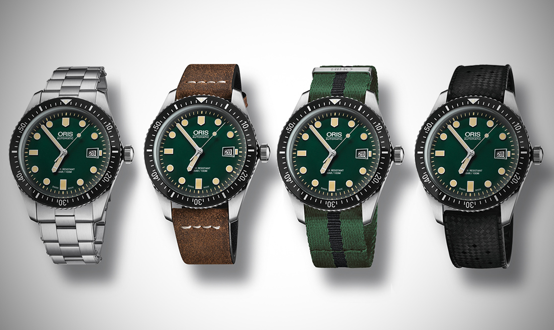 Oris Divers Sixty-Five green