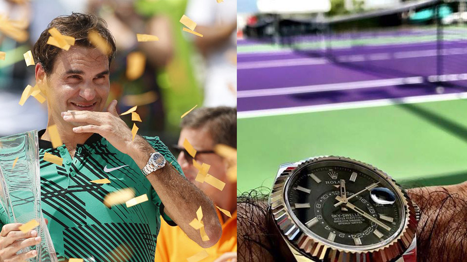 SPOTTED - Roger Federer And His Rolex Sky-Dweller In Steel ...