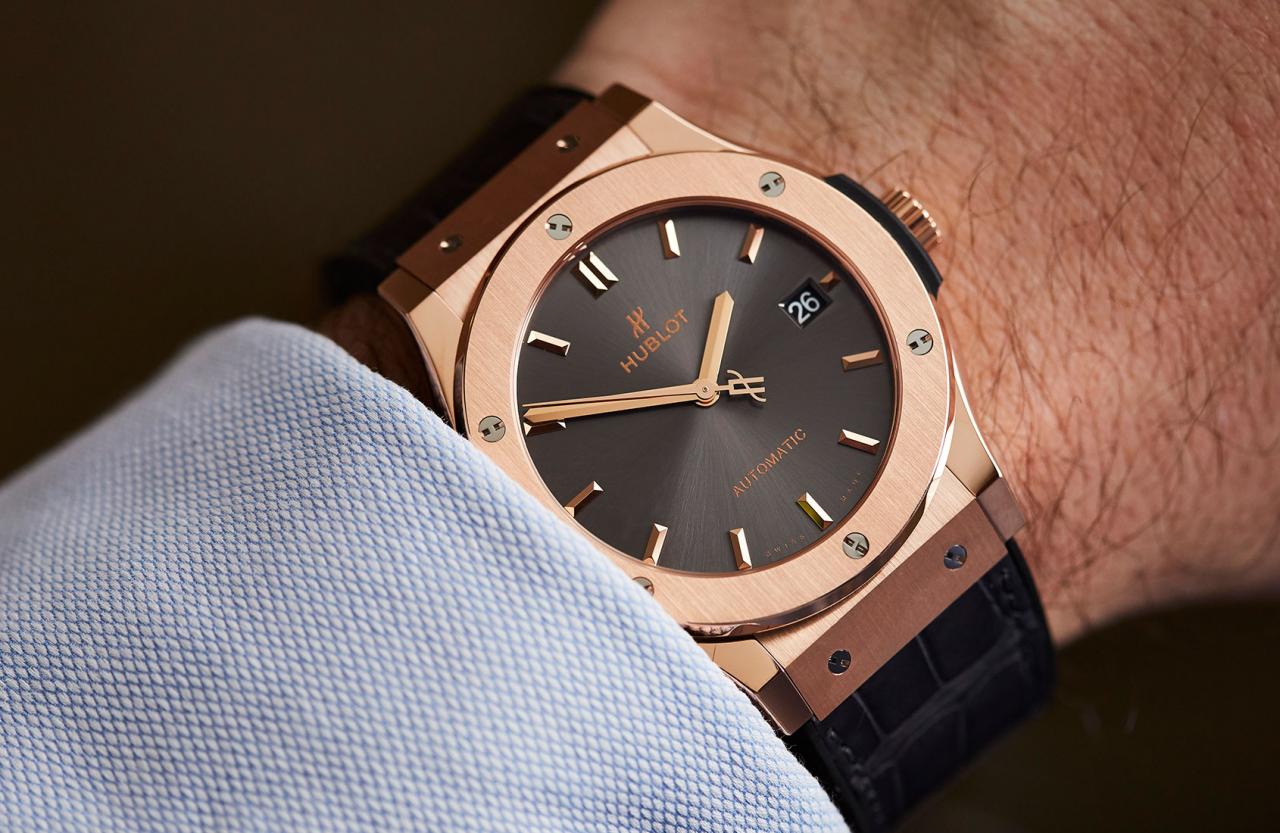  the Hublot Classic Fusion Racing Grey in King Gold